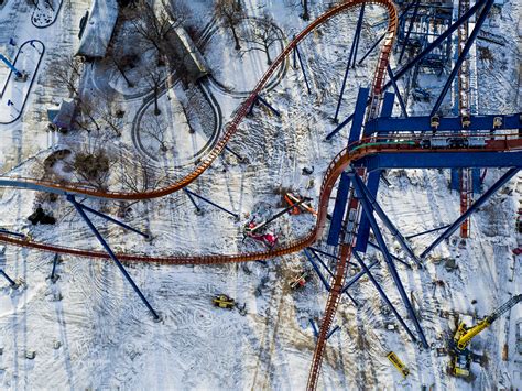 WATCH | Nail-biting aerial footage of Cedar Point's Valravn dive coaster | WKYC.com