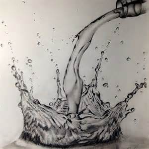 Justin... on Instagram: “New water drawing... Pretty proud #realistic #water #splash #hashtag # ...