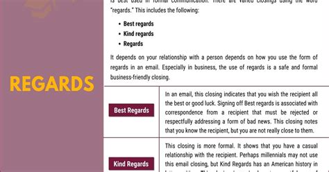 Regards, Best Regards, Sincerely - Which to Use in an Email • 7ESL