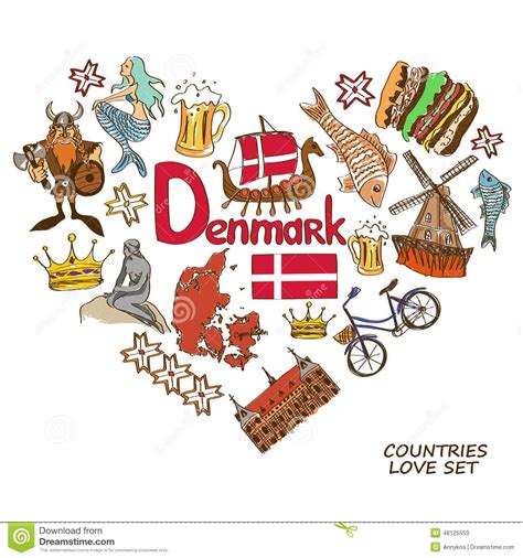 I love Denmark J'aime le Danemark | Travel poster design, Scandinavian ...