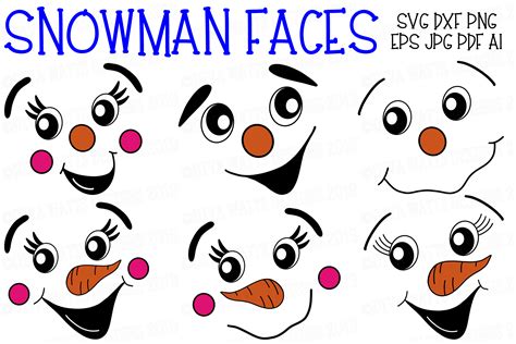 Snowman Face Printables - Printable Word Searches