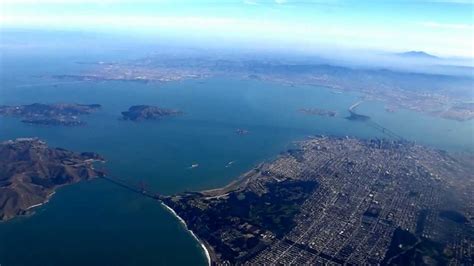 Aerial view of San Francisco Bay Area, Golden Gate Bridge, and Alcatraz. - YouTube