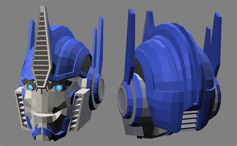 3D TFP Optimus Prime head - complete by RazzieMbessai on DeviantArt