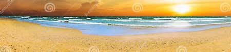 Panoramic Beach Sunset stock image. Image of panoramic - 29298551