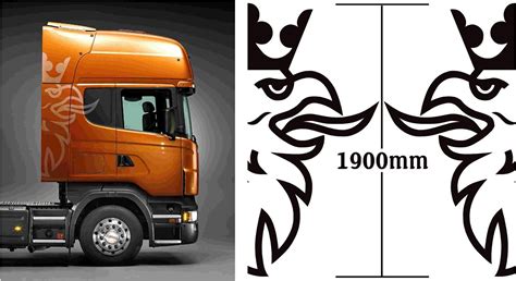 scania truck griffin 2x extra large 1900mm high logos, in any colour, cab sides | eBay