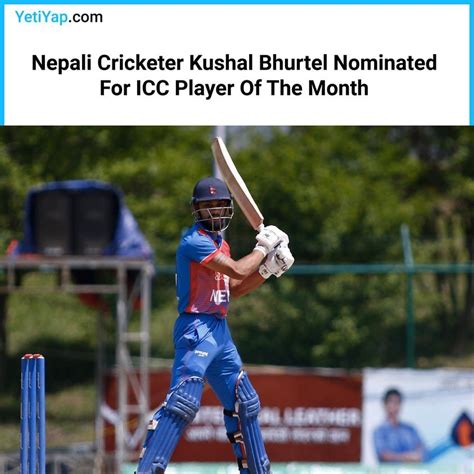 Nepali cricketer Kushal Bhurtel Nominated for ICC player of the Month i 2024