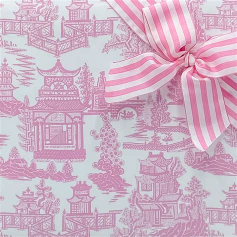 Soft Pink Chinoiserie Toile Gift Wrap Paper in 2022 | Pink wrapping paper, Pink gift wrap, Gift ...