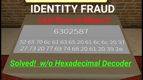 Roblox Identity Fraud Maze Map - Army Control Simulator Codes