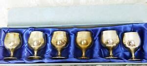 Vintage Kent Silver EPNS Cordial Glasses Set of 6 in original box | eBay