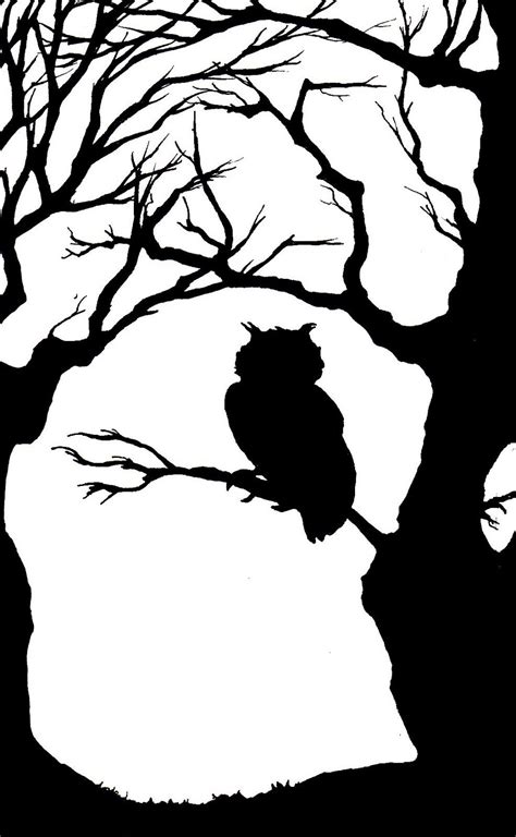 Comm Tech 2: Owl Silhouette | Owl silhouette, Silhouette stencil, Silhouette art