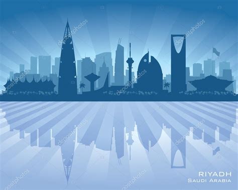 Riyadh Saudi Arabia city skyline vector silhouette — Stock Vector © Yurkaimmortal #100456592