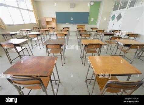 Empty high school classroom Stock Photo - Alamy