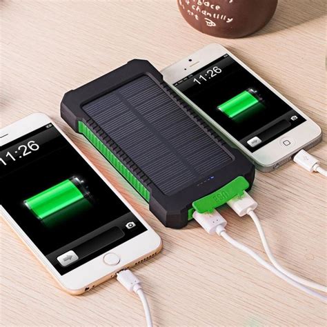 New 20000mAh Dual USB Port Solar Portable Charger with LED Light for iPhone,Cell Phone,Tablet ...