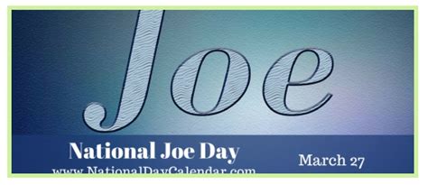 National Joe Day... - MySlaton.com