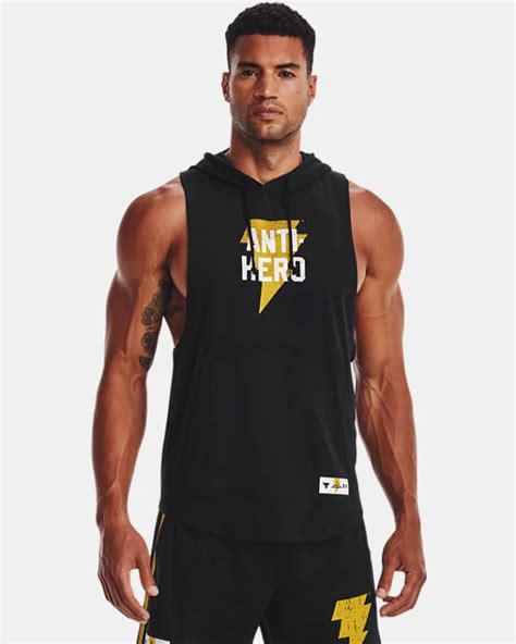 Men's Project Rock Black Adam Sleeveless Hoodie | Under Armour MY