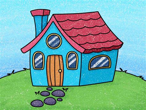 How to Draw a Cartoon House - HelloArtsy