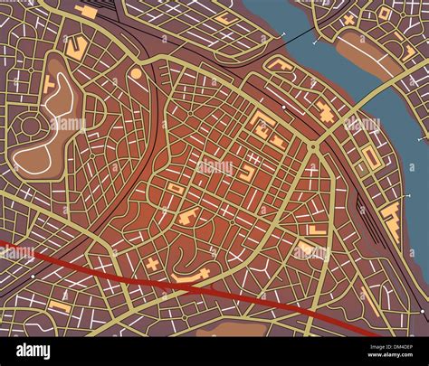 Map of orange city hi-res stock photography and images - Alamy