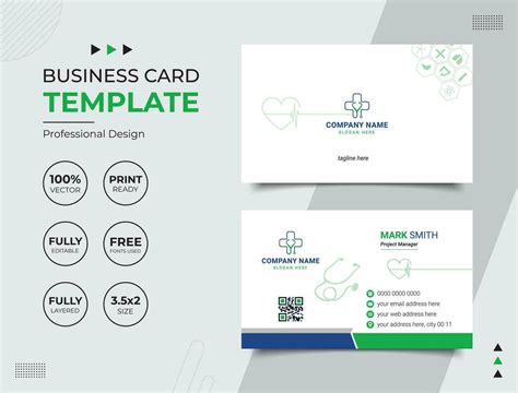 Professional Medical Doctor Healthcare Business Card Design Template ...