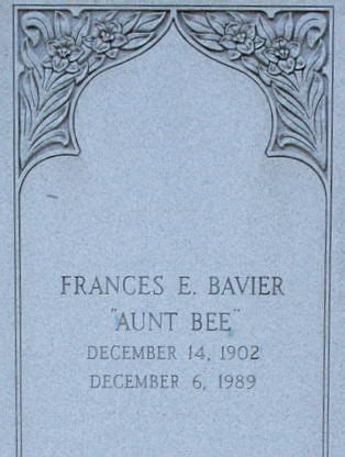 Frances Bavier's Grave - Aunt Bee | The andy griffith show, Frances bavier, Andy griffith