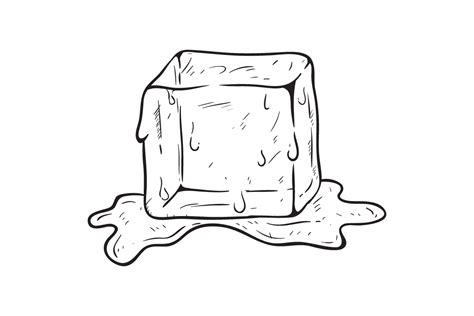 Melted Ice Cube with Doodle Style Graphic by PadmaSanjaya · Creative ...