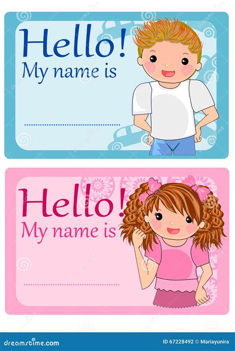 Name Tags For Kids Stock Photography | CartoonDealer.com #60711392