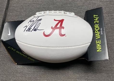 Coach Nick Saban Autographed Alabama Football | The Beveled Edge