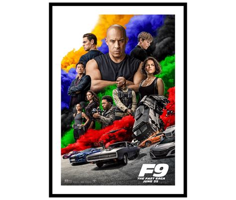 F9 the Fast Saga Furious 9 Movie Poster Print | Etsy