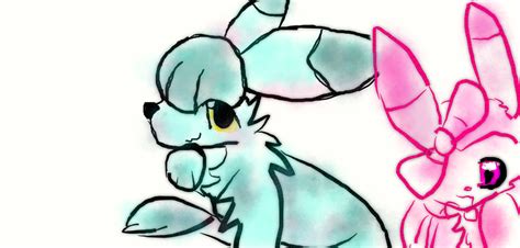 Sylveon and Glaceon by LunaSylveon on DeviantArt