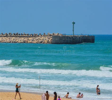 The Mediterranean Beach of Ashkelon in Ashkelon, Israel. Editorial ...