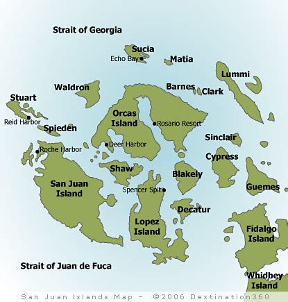 San Juan Islands Map - San Juans Washington Map