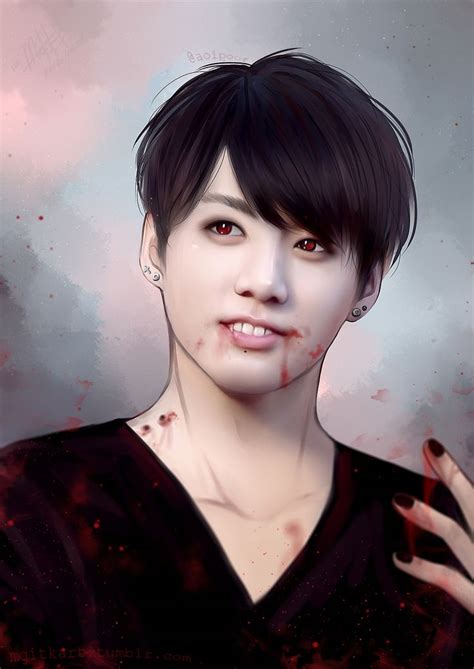 Jungkook BTS vampire fanart | dibujo kpop | Bts, Meninos bts e Kpop