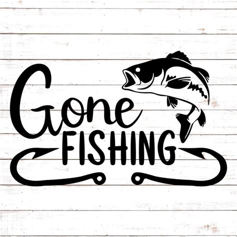 Gone Fishing #3 | Gone fishing, Fish silhouette, Fishing svg