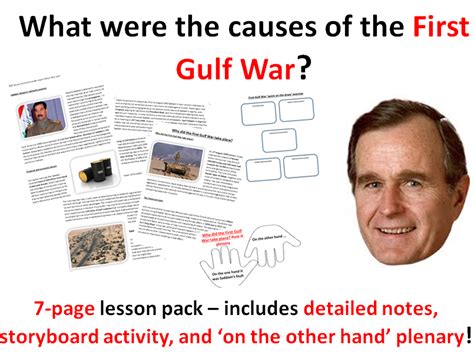 Causes of the First Gulf War - 6-page full lesson (notes, storyboard, plenary) | Teaching Resources