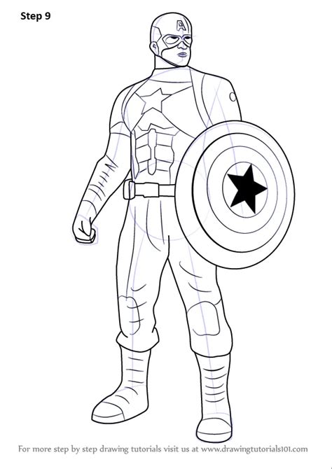 Learn How to Draw Captain America from Captain America Civil War (Captain America: Civil War ...