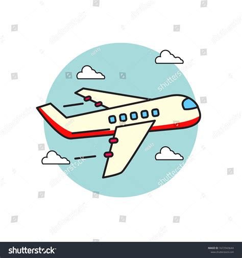 Airplane Vector Illustration Cartoon Style Isolated Stock Vector (Royalty Free) 1672943644 ...