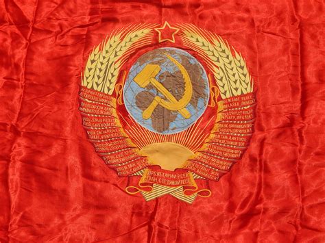 Vintage Soviet Union Russia Russian USSR Lenin Large Red Flag Banner – ANTIQUE & MILITARY FROM ...