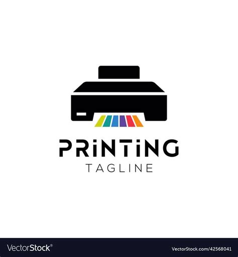 Printing company logo design with printer vector image on VectorStock ...