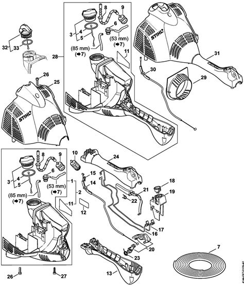 Exploring the Components of the Stihl FS 56 RC Engine: A Parts Diagram