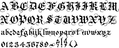 12 1776 Old English Calligraphy Font Images - Old English Tattoo ...