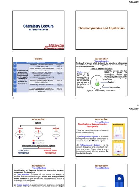 Lecture Slides Thermodynamics Handout | PDF | Heat | Entropy