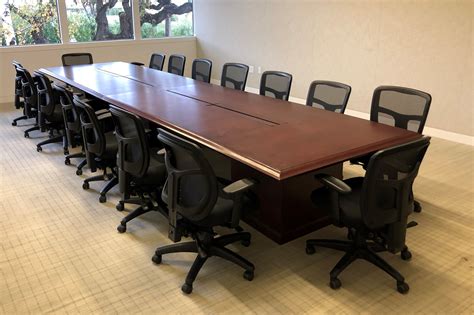 Conference Table And Chairs Set - Used 8' Boat Shaped Conference Table ...