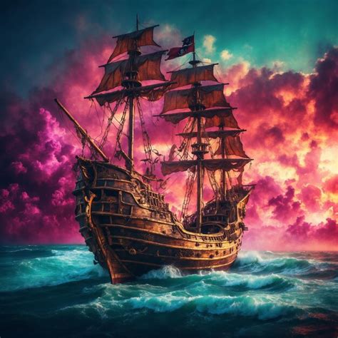 Premium AI Image | Pirate ship