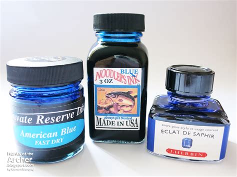 A Comparison of Blue Fountain Pen Inks | Rants of The Archer