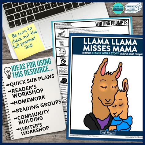 Llama Llama Misses Mama Activities and Lesson Plans for 2024 - Teaching ...