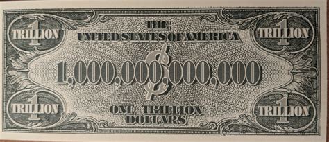 ORIGINAL $1,000,000,000,000 (1 Trillion) DOLLAR BILL NOVELTY. Looks ...