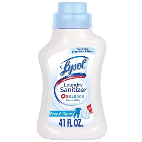 Lysol Laundry Sanitizer, Free & Clear, 41 oz, Eliminates Odors and Kills Bacteria - Walmart.com ...