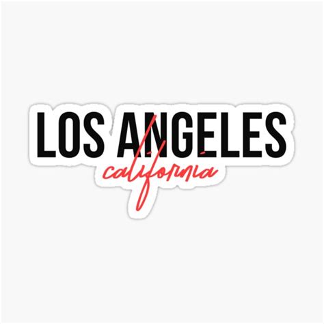 "Los Angeles" Sticker for Sale by marisadesigns | Redbubble