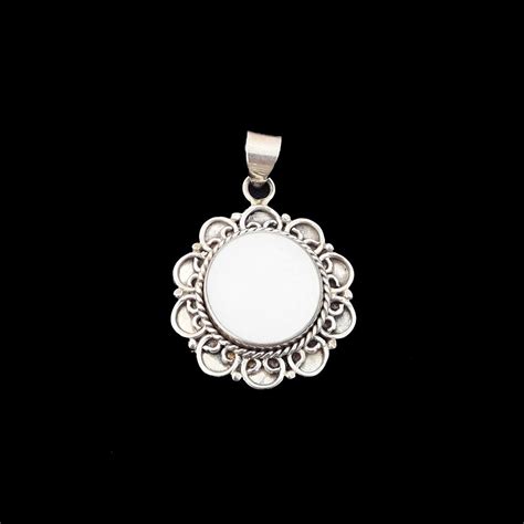 Mother of Pearl Pendant Necklace 925 Sterling Solid Silver - Etsy