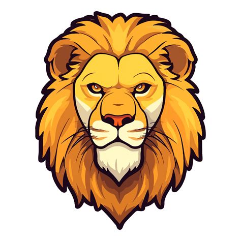 Lion Head Logo mascot wildlife animal illustration, . 24553646 PNG