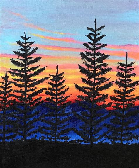 Had a great time painting these happy little trees, what do you guys think? : painting